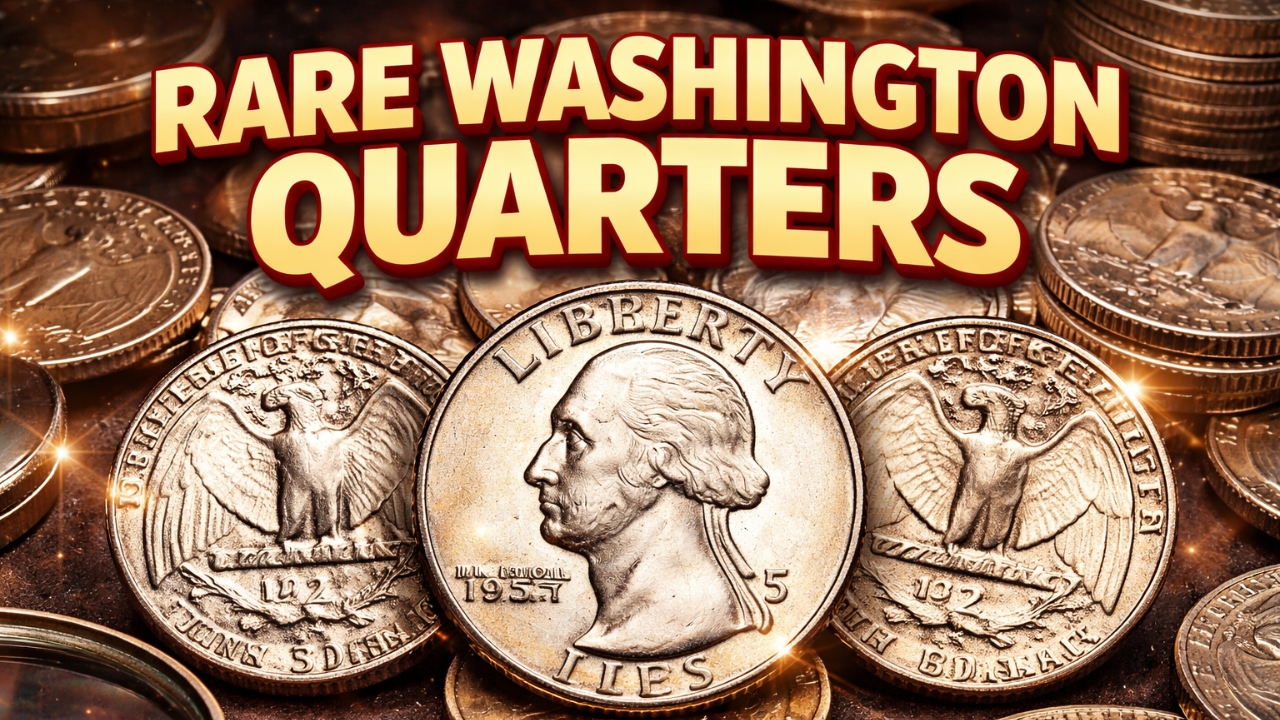 Rare 5 Washington Quarters coins
